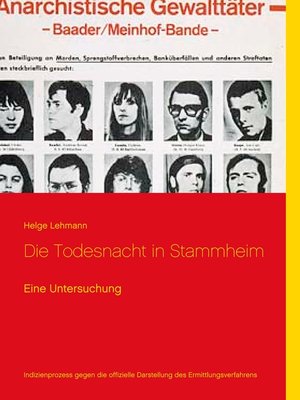 cover image of Die Todesnacht in Stammheim